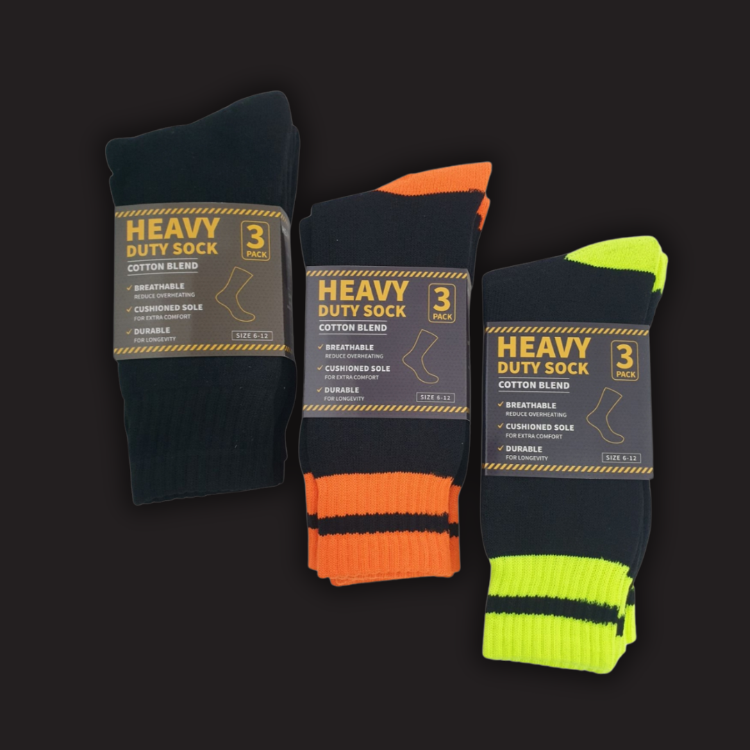 Rottie Heavy Duty Cotton Blend Socks 3 Pack RWBSC