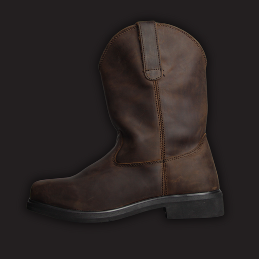 pull on rigger boot leather