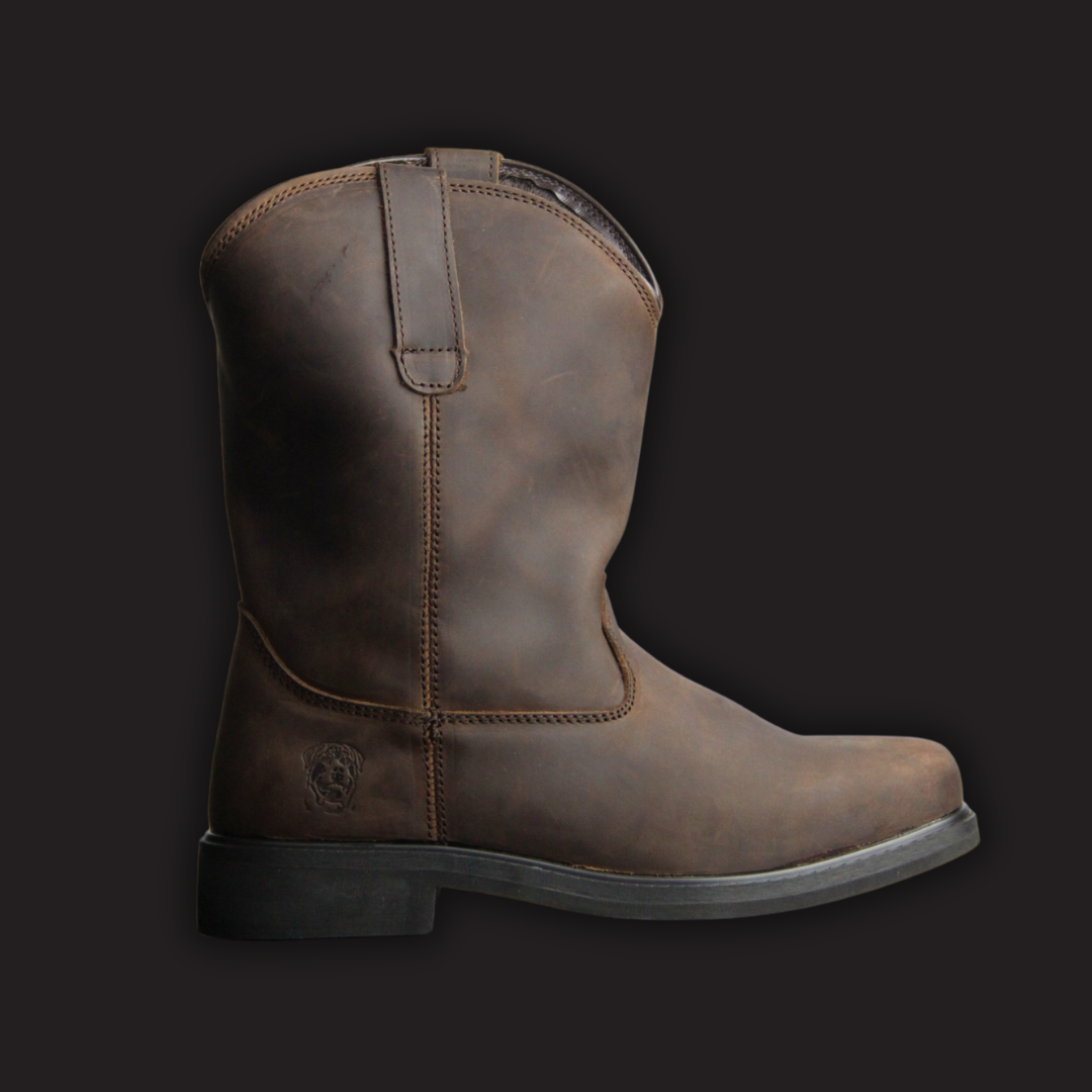 pull on rigger boot leather