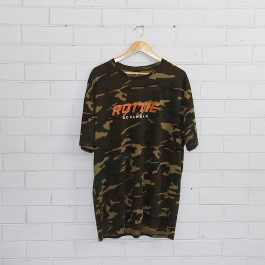 ROTTIE STATEMENT T-SHIRT FRONT PRINT (CAMO)