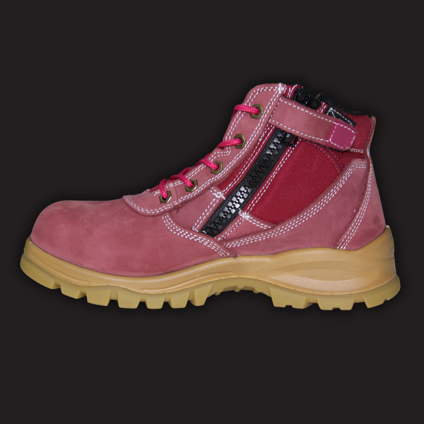 ROTTIE LADIES PINK ZIP SIDE LOW CUT WORK BOOT RWB3 – Rottie Workwear