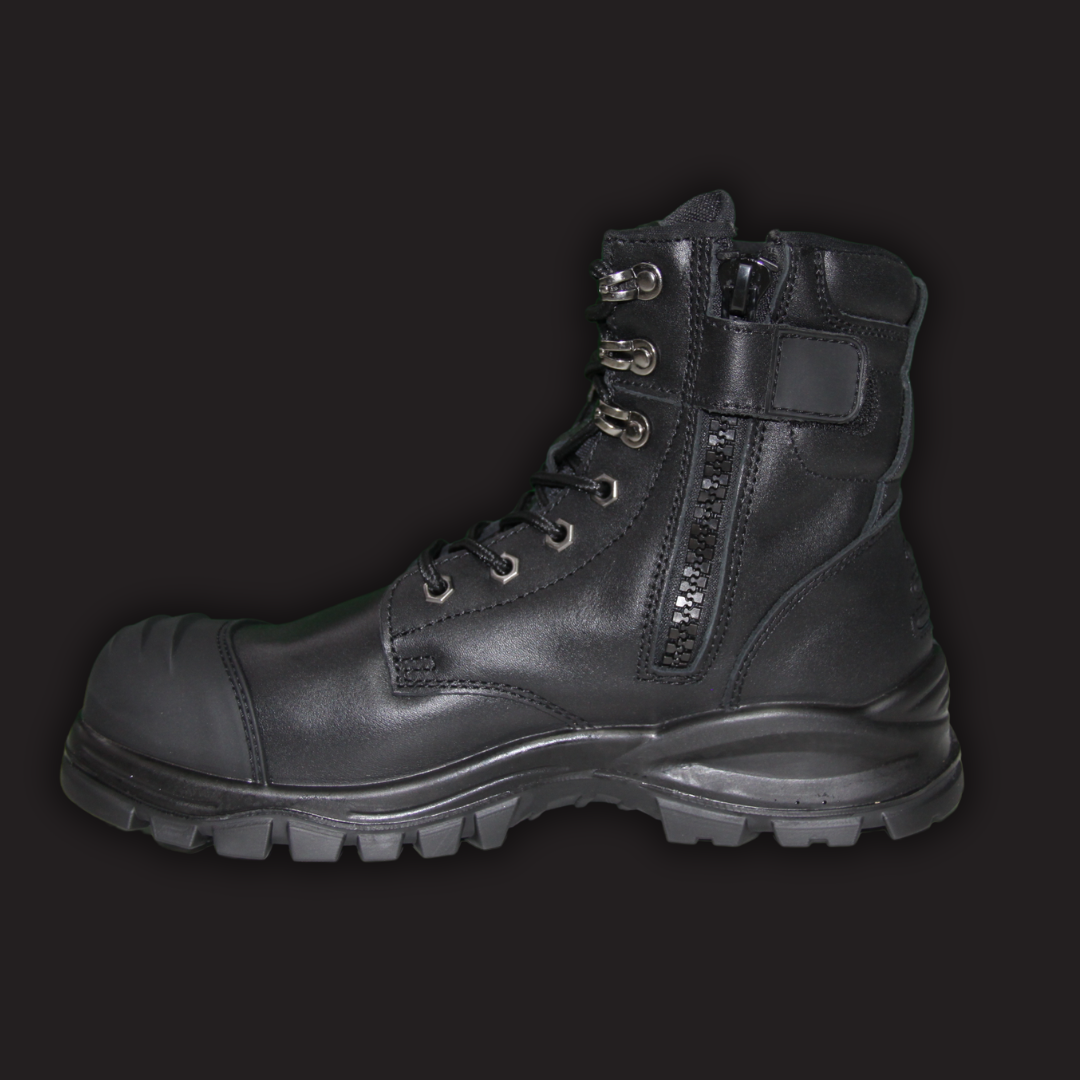 ROTTIE RWB8 - ZIPSIDE HIGH CUT SAFETY BOOT - BLACK