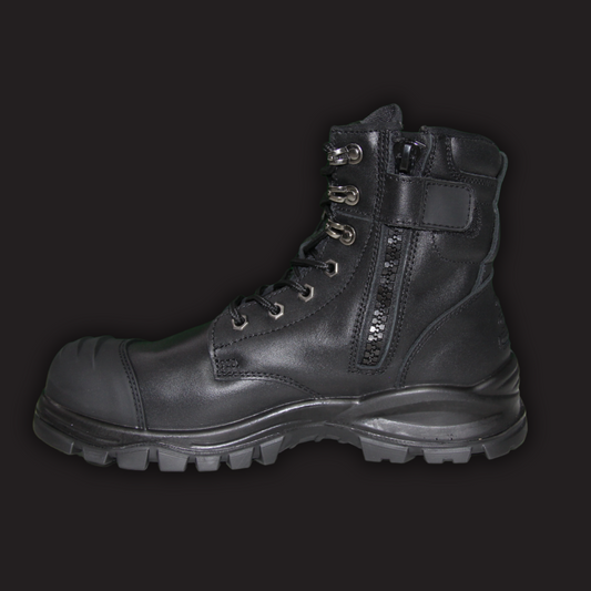 ROTTIE RWB8 - ZIPSIDE HIGH CUT SAFETY BOOT - BLACK