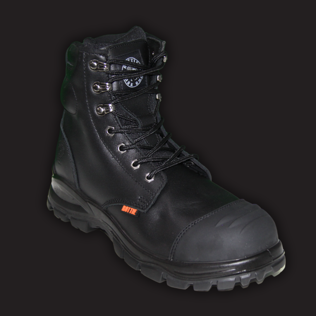 ROTTIE RWB8 - ZIPSIDE HIGH CUT SAFETY BOOT - BLACK