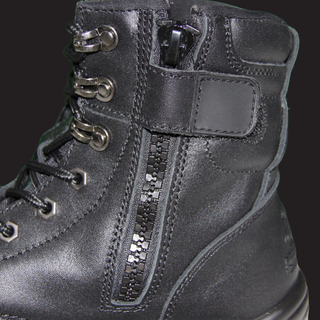 ROTTIE RWB8 - ZIPSIDE HIGH CUT SAFETY BOOT - BLACK