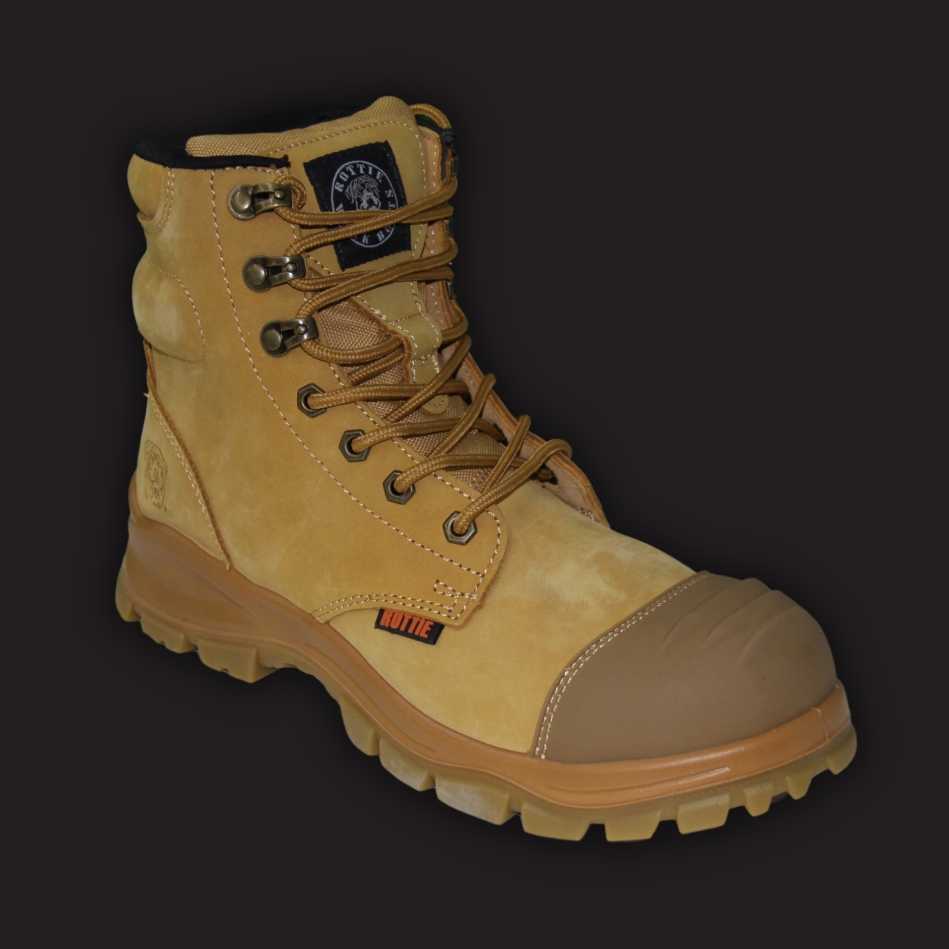 rottie workwear RWB8 work boot wheat