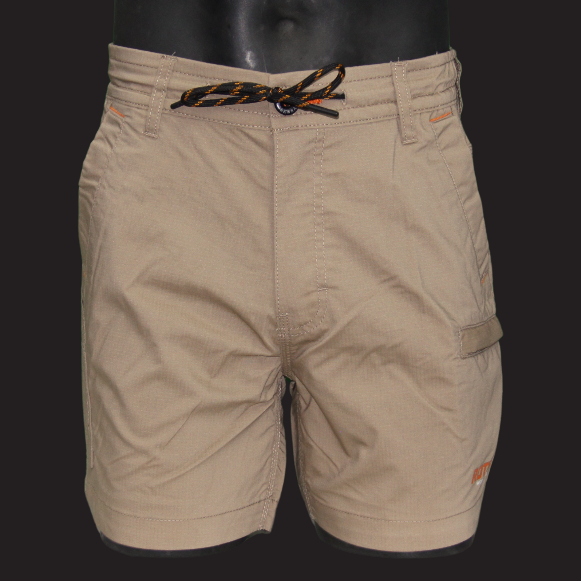 rottie workwear work shorts khaki