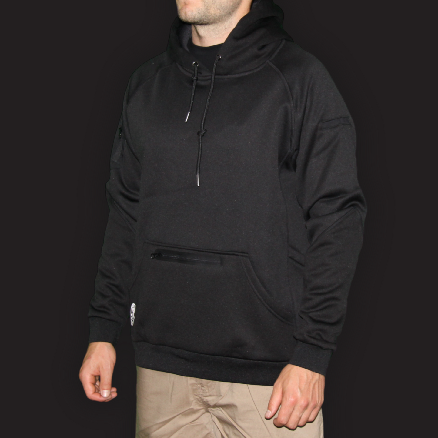 rottie workwear water repellent hoodie black