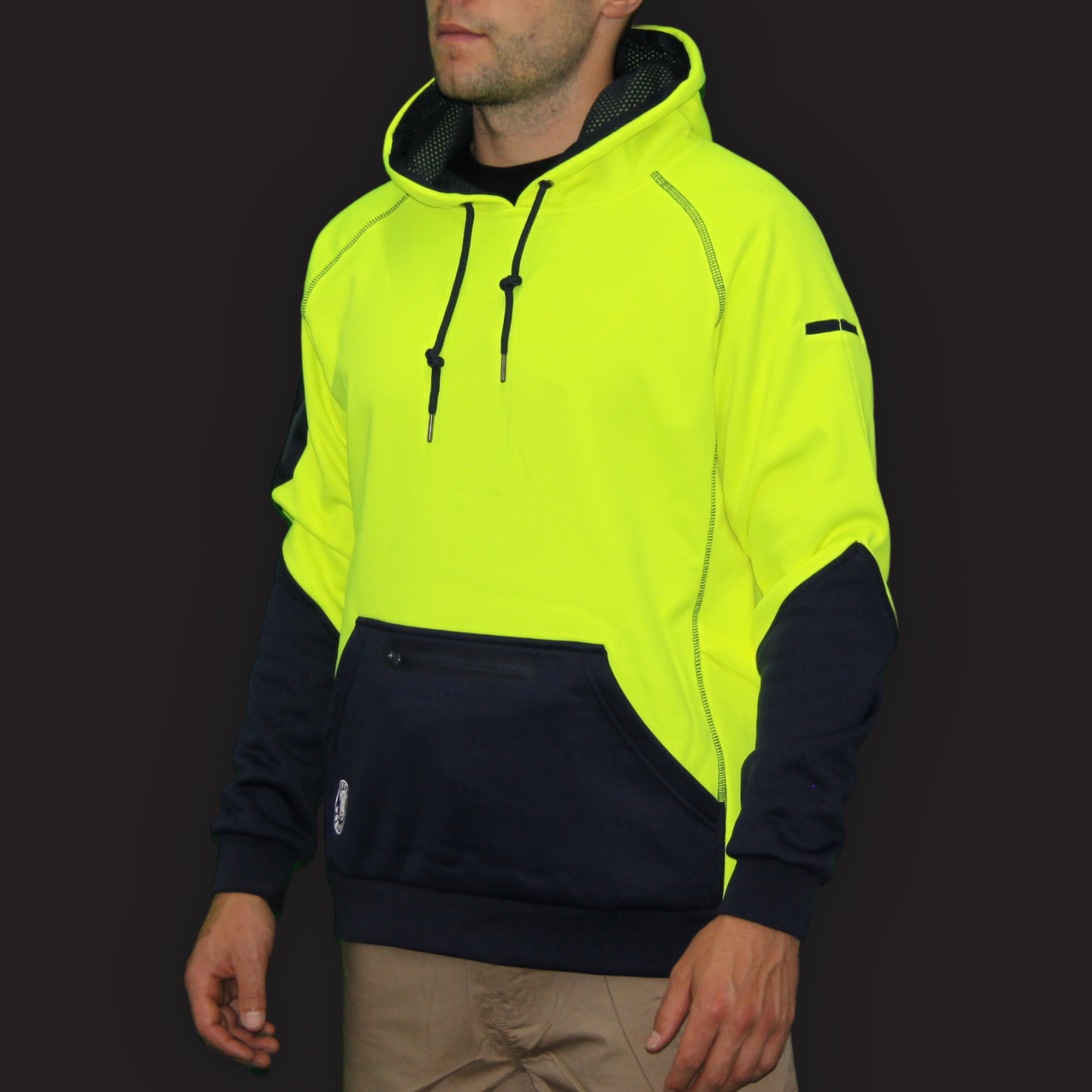 rottie workwear water repellent hoodie yelllow